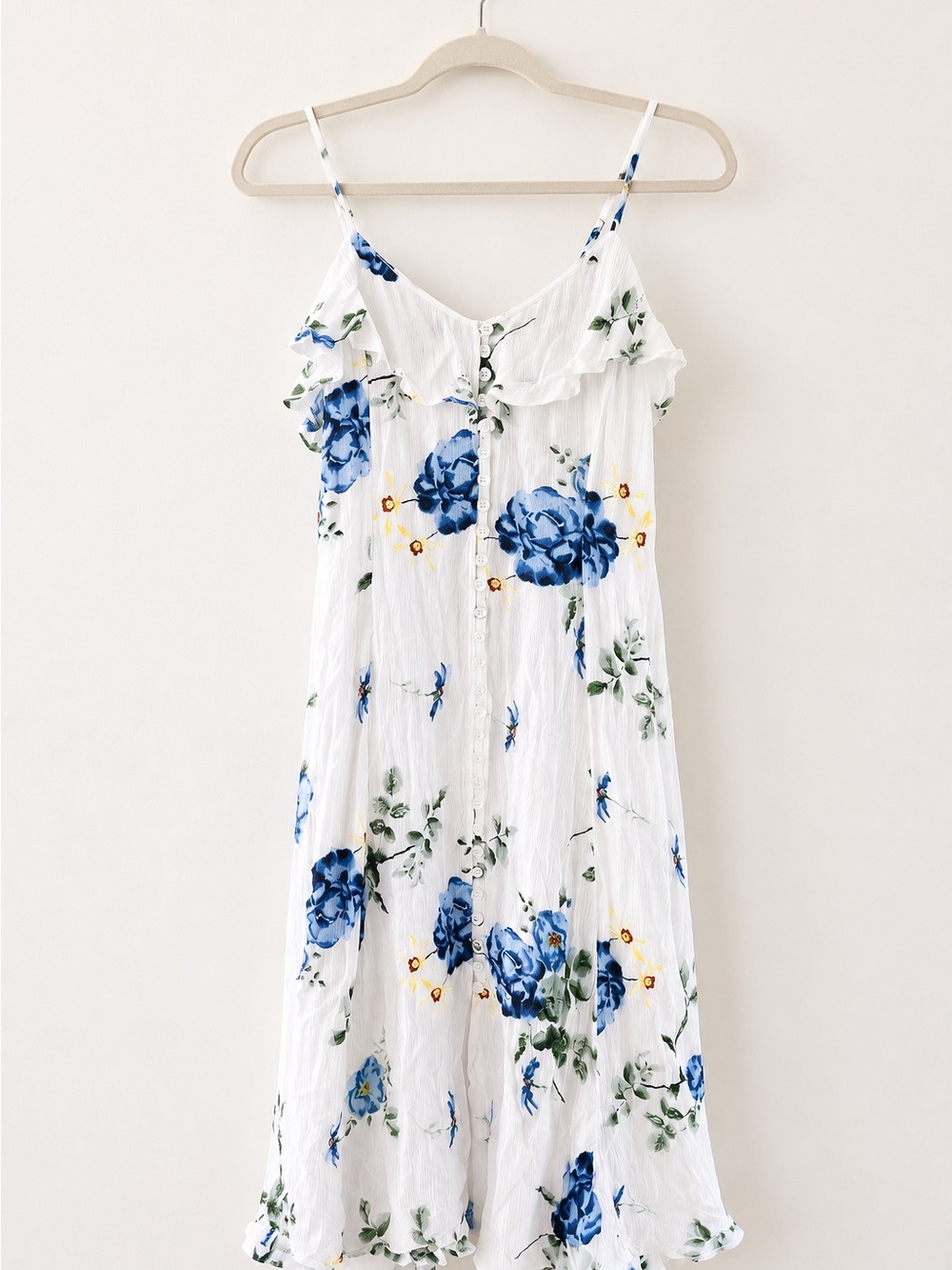 Suzy Shier Blue Floral Midi Dress | NWT | Size L